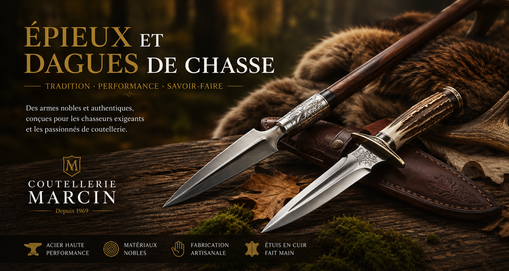 Épieux et dagues de chasse : des outils emblématiques entre tradition, sécurité et savoir-faire