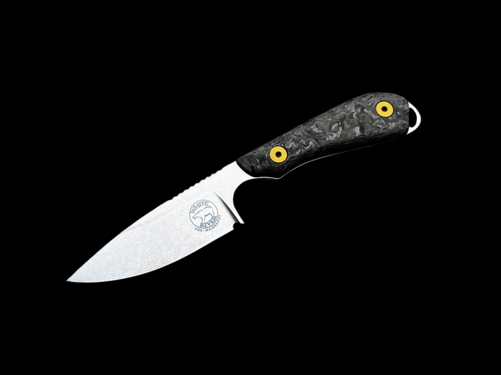White River M1 Carbon Fiber, Stonewash, Limited 24 - Coutellerie Marcin