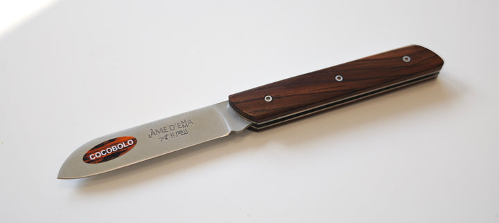 L'Âme d'Emma Par le Fidèle - Couteau de poche pliant - Manche cocobolo - Coutellerie Marcin