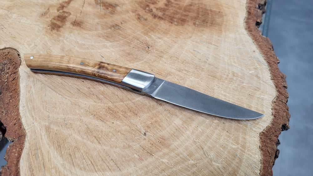 Le Thiers Le Fidèle - Couteau pliant de poche -  Bois Olivier 12cm - Coutellerie Marcin