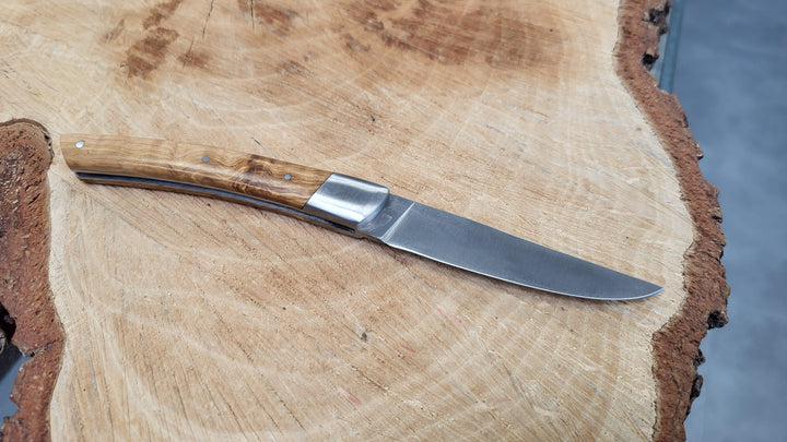 Le Thiers Le Fidèle - Couteau pliant de poche -  Bois Olivier 12cm - Coutellerie Marcin