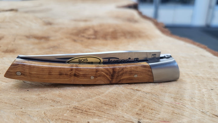 Le Thiers Le Fidèle - Couteau pliant de poche -  Bois Olivier 12cm - Coutellerie Marcin