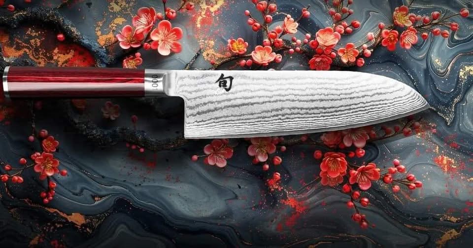 Kai DM-0717RD Edition limitée Grand Santoku Red - Coutellerie Marcin