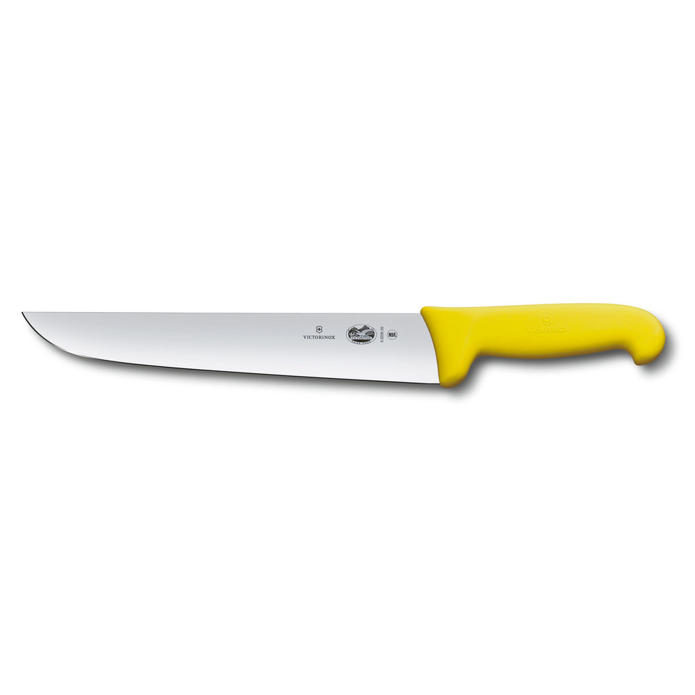 Victorinox 5.5208.16  Couteau Boucher, Fibrox Jaune - Coutellerie Marcin
