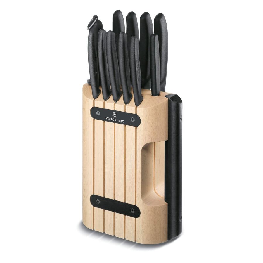 Victorinox 6.7153.11 Swiss Classic, bloc porte-couteaux, bois de hêtre, 12 pièces - Coutellerie Marcin