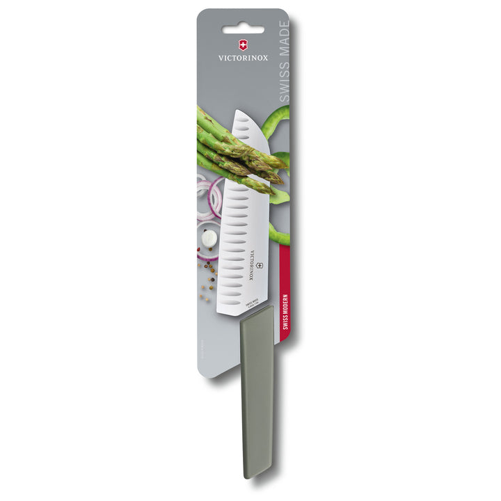 Victorinox 6.9056.17K6B Couteau Santoku lame de 17 cm alvéolée