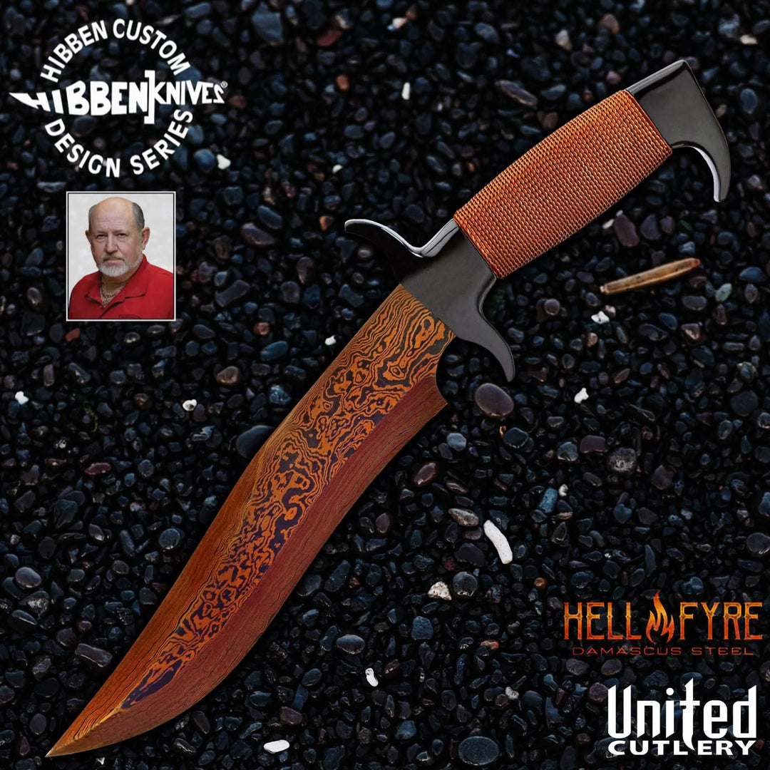 Hibben Hellfyre Highlander Bowie Damas - Coutellerie Marcin