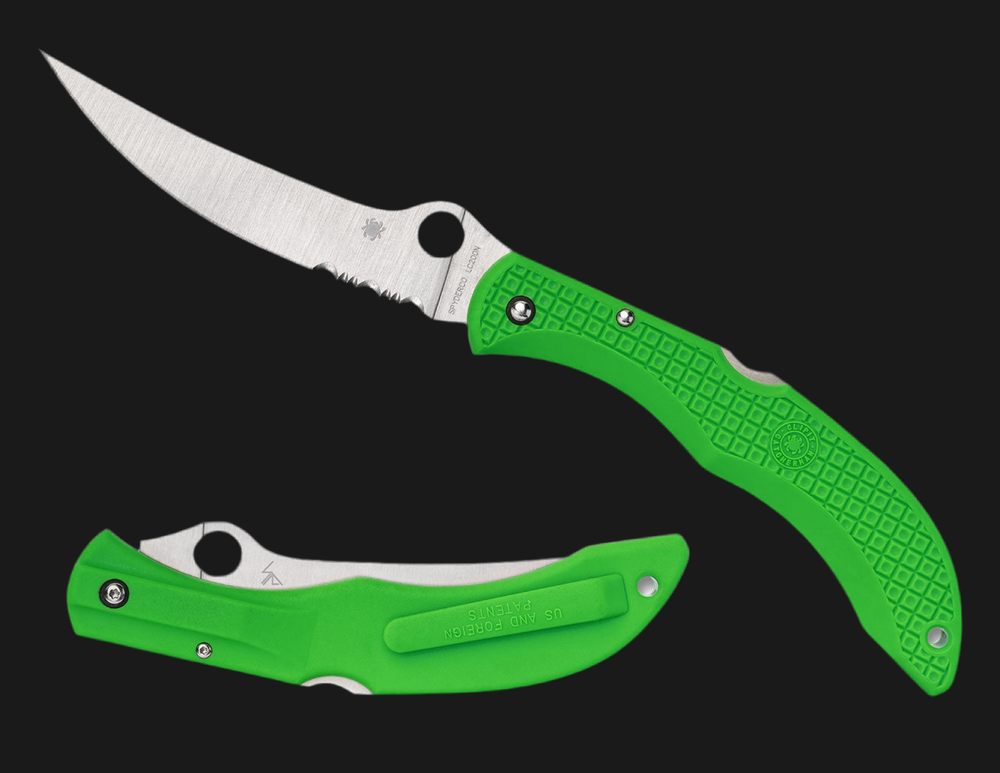 Spyderco C17PSGR Catcherman Salt Green, SPRINT 23 - Coutellerie Marcin