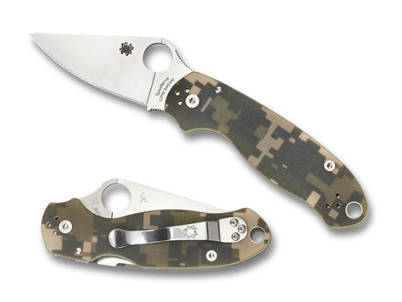 Spyderco C223GPCMO Paramilitary 3 CAMO PE - Coutellerie Marcin