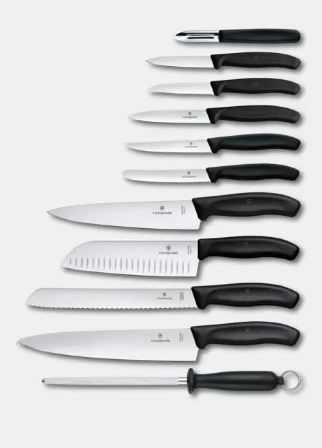 Victorinox 6.7153.11 Swiss Classic, bloc porte-couteaux, bois de hêtre, 12 pièces - Coutellerie Marcin
