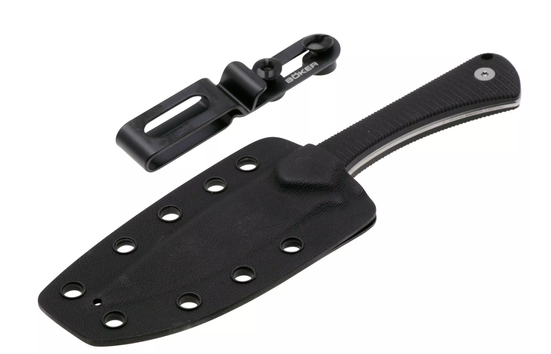 Böker Magnum 02BM0002 Couteau à lame fixe Black G10 - Coutellerie Marcin