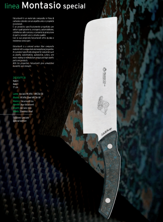 Maserin Nakiri Blue Montasio Special - Coutellerie Marcin