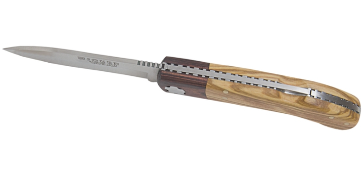 Joker Couteau pliant - manche bois olivier et palissandre lame 8cm - Coutellerie Marcin