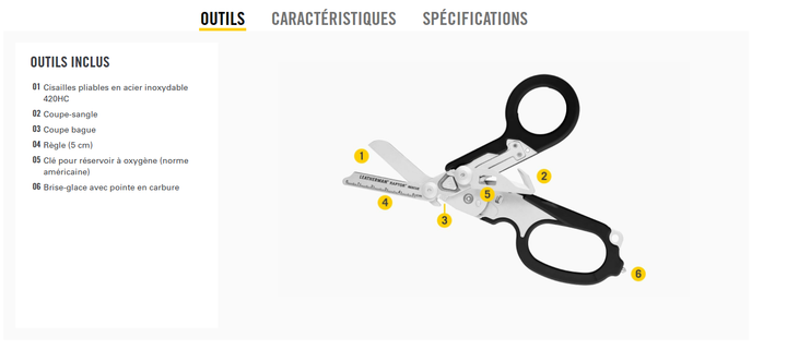 Leatherman Rescue Jaune et bleu - Coutellerie Marcin