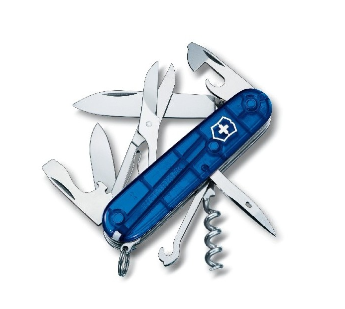 Victorinox 1.3703.T2Climber, 91 mm, bleu transparent - Coutellerie Marcin