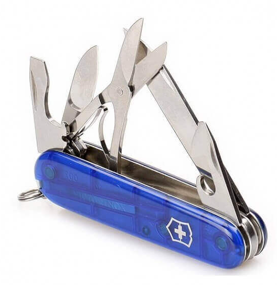 Victorinox 1.3703.T2Climber, 91 mm, bleu transparent - Coutellerie Marcin