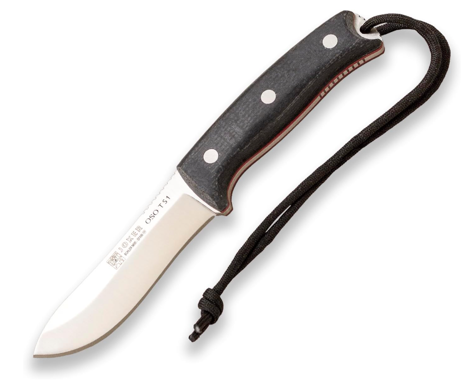 Joker CM-140 - Couteau Buschcraft à lame fixe - manche micarta noir lame 11cm - Coutellerie Marcin