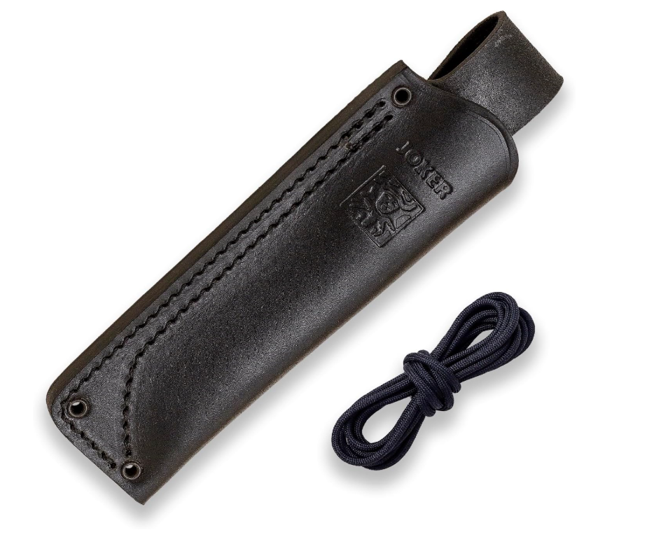 Joker CM-140 - Couteau Buschcraft à lame fixe - manche micarta noir lame 11cm - Coutellerie Marcin