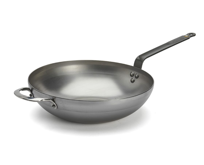 De Buyer 5617.32 Wok bombé en acier - Coutellerie Marcin
