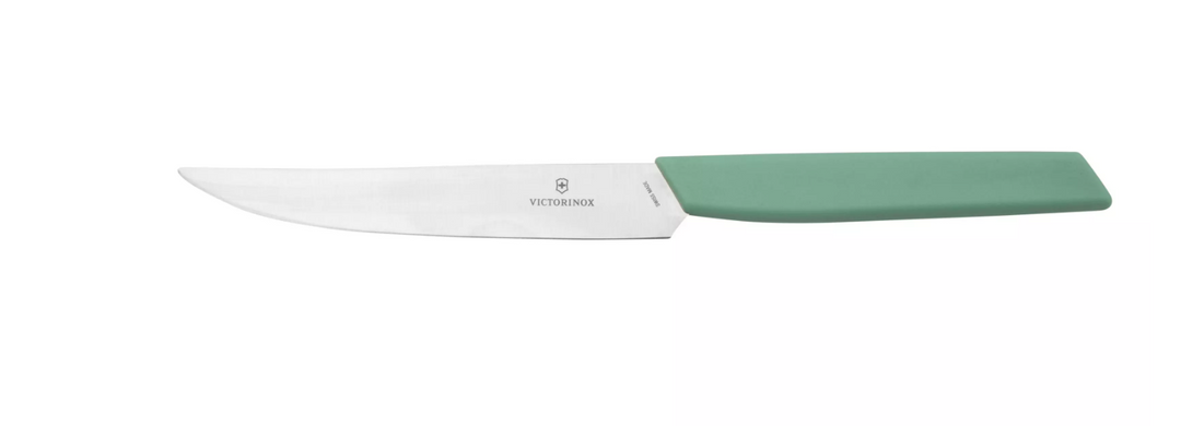 Victorinox Swiss Modern 6.9006.1241 Couteau à steak vert menthe - Boîte de 6 pièces - Coutellerie Marcin