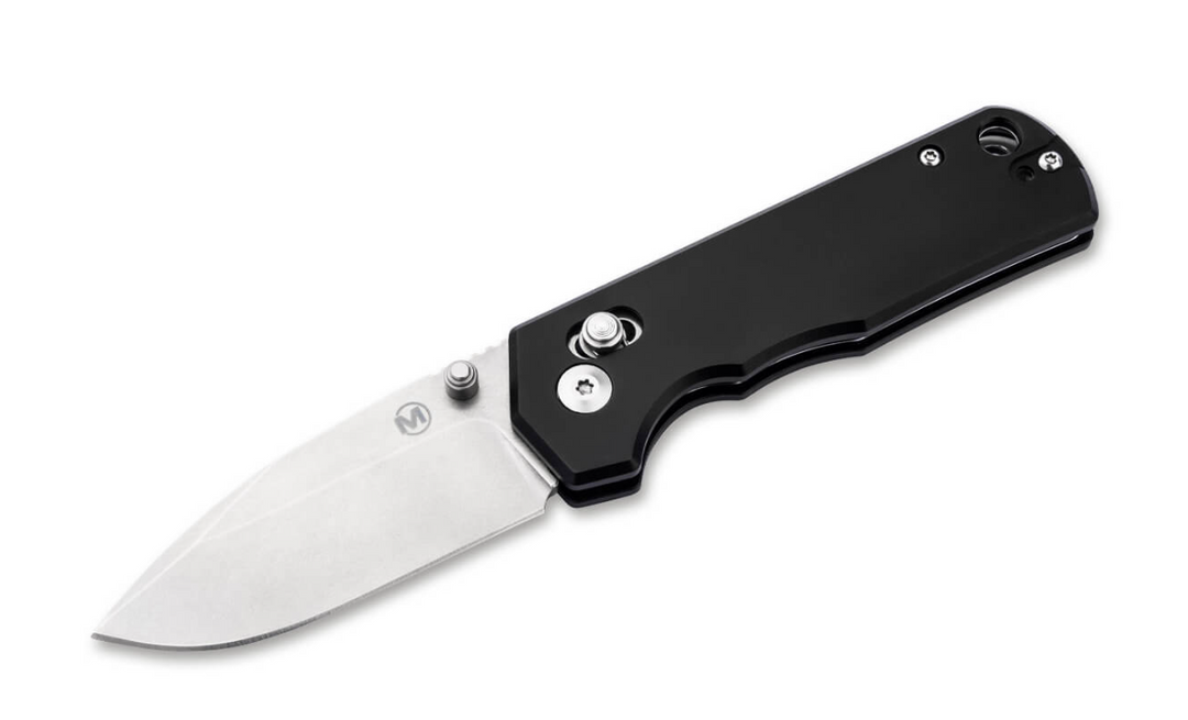 Böker Magnum 01SC091 Couteau pliant de poche Rockstub Stonewashed 440B, Black Aluminium - Coutellerie Marcin