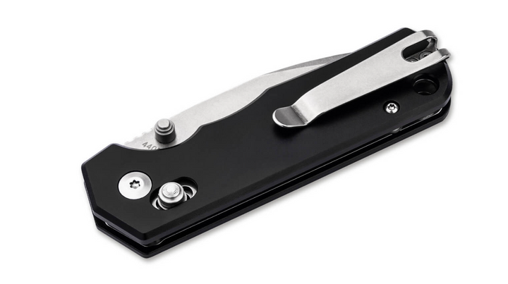 Böker Magnum 01SC091 Couteau pliant de poche Rockstub Stonewashed 440B, Black Aluminium - Coutellerie Marcin