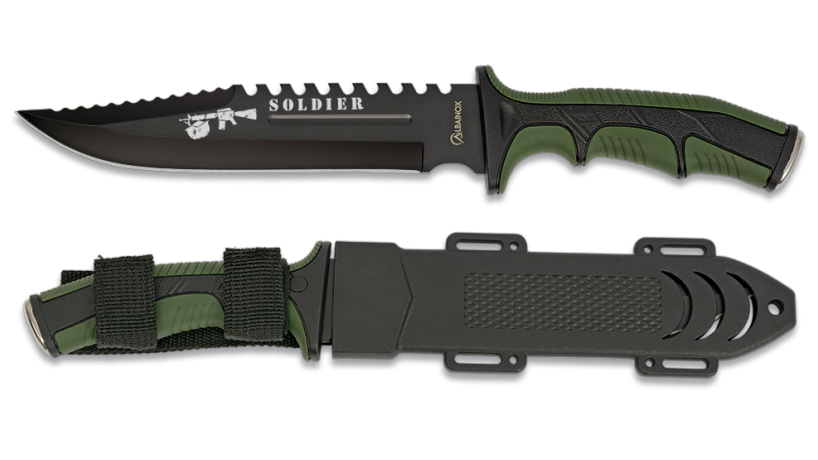 Albainox 32405 Poignard bowie / Couteau de survie lame de 19cm