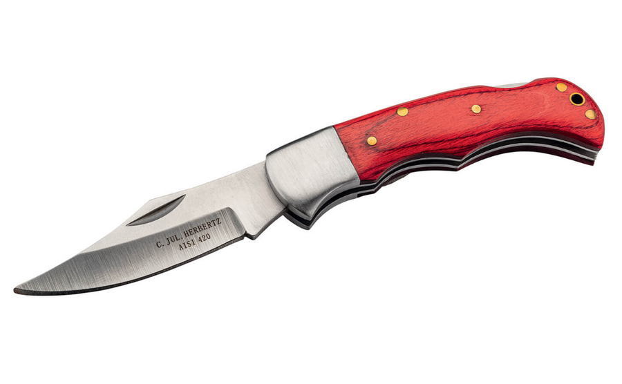 Herbertz 593808 Couteau pliant - manche pakkawood rouge Coutellerie Marcin Et fils SRL