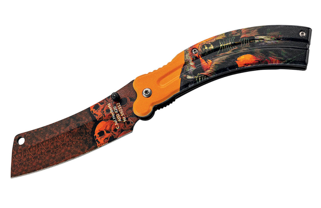 Couteau couperet pliant avec décore imprimé 3D