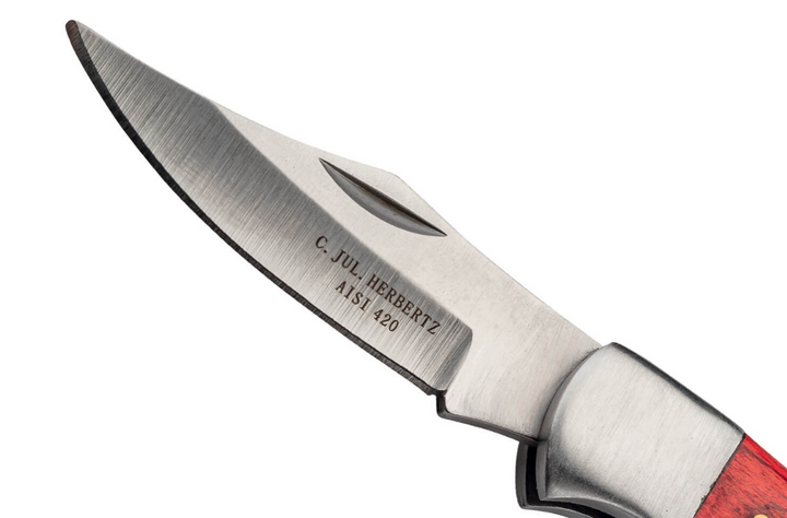 Herbertz 593808 Couteau pliant - manche pakkawood rouge Coutellerie Marcin & Fils SRL