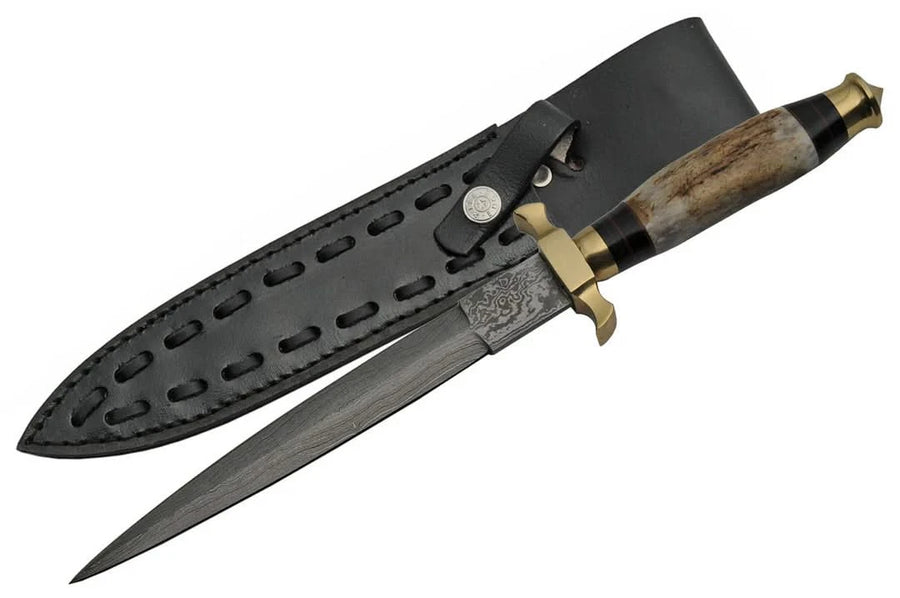 Damascus Dague Commando - Coutellerie Marcin