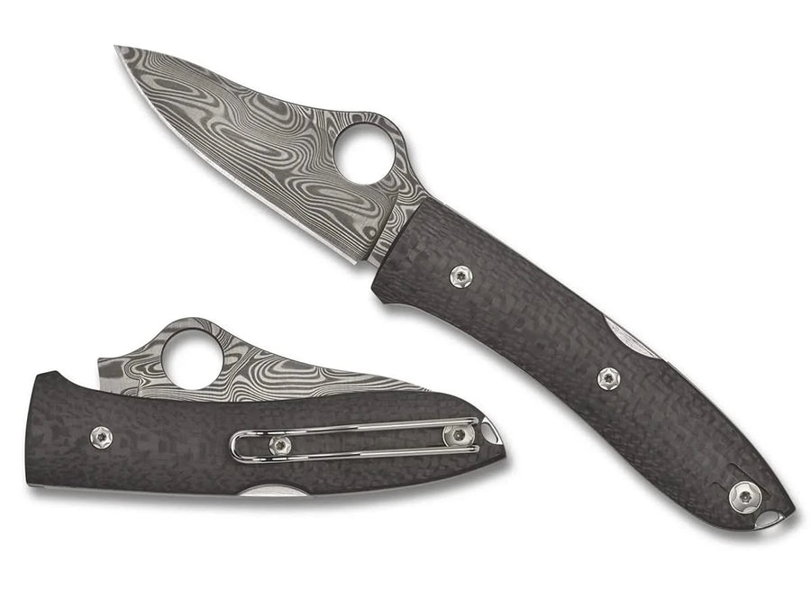 Spyderco C255CFPD SpyOpera, Damasteel, Sprint 2022 - Coutellerie Marcin