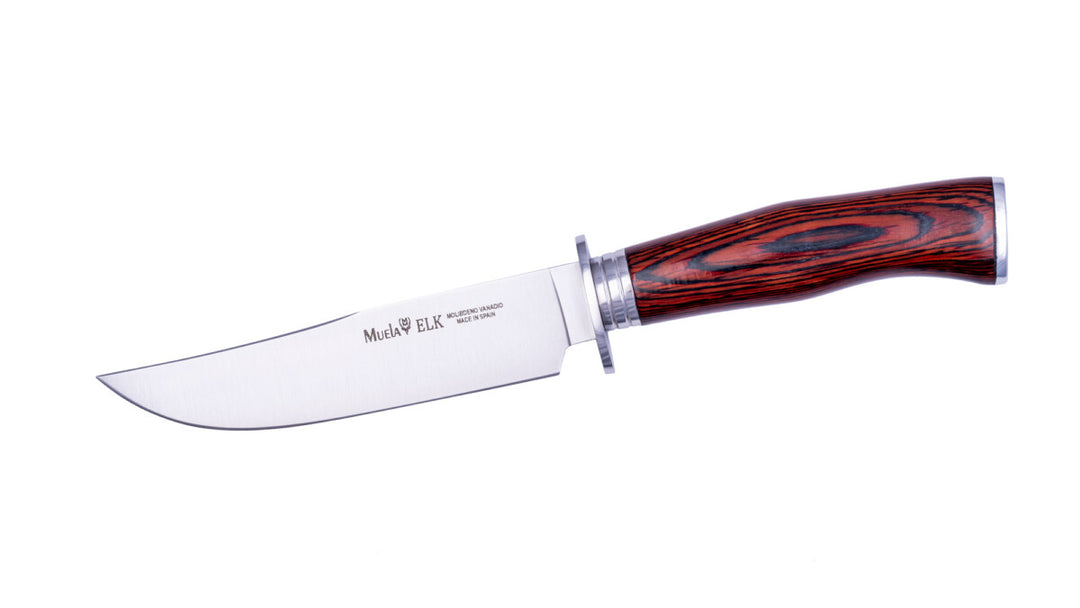 Muela ELK-14R.I Couteau de chasse avec manche en bois rouge