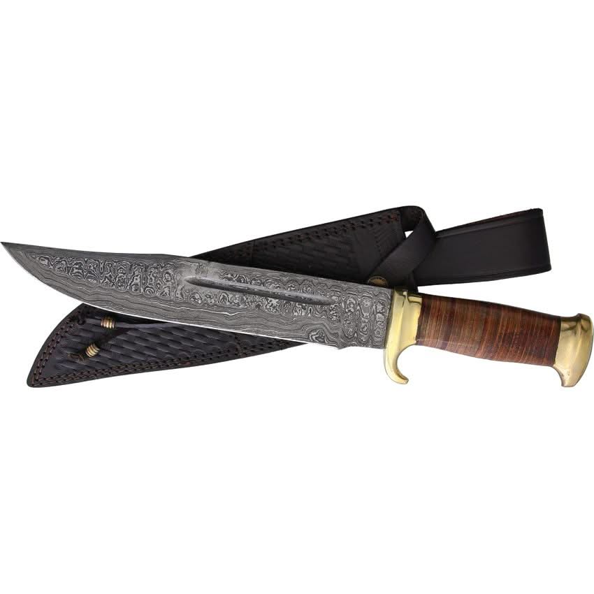 Damascus Bowie - Coutellerie Marcin