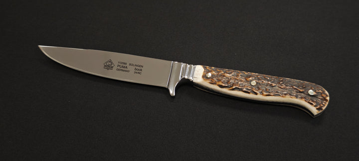 Couteau de Chasse Puma Bock Solingen - Réf. 339711 | Lame Acier Inox & Manche Bois de Cerf