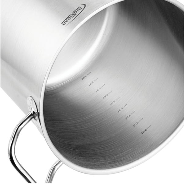 Inoxibar Marmite Diamètre 20 cm , Hauteur 20 cm - Coutellerie Marcin