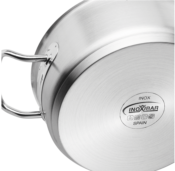 Inoxibar Marmite Diamètre 20 cm , Hauteur 20 cm - Coutellerie Marcin