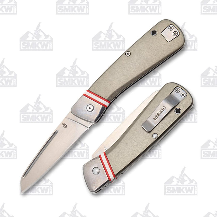 Gerber Straightlace Vert couteau de poche Slipjoint - Coutellerie Marcin