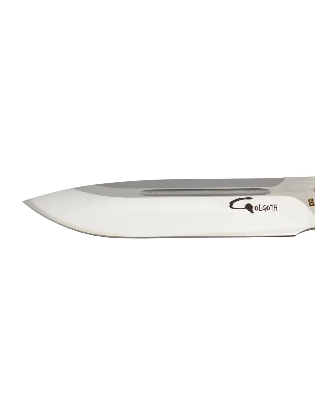 Golgoth G11C6 Silver. Couteau lame acier D2 manche aluminium silver et fibre de carbone - Coutellerie Marcin