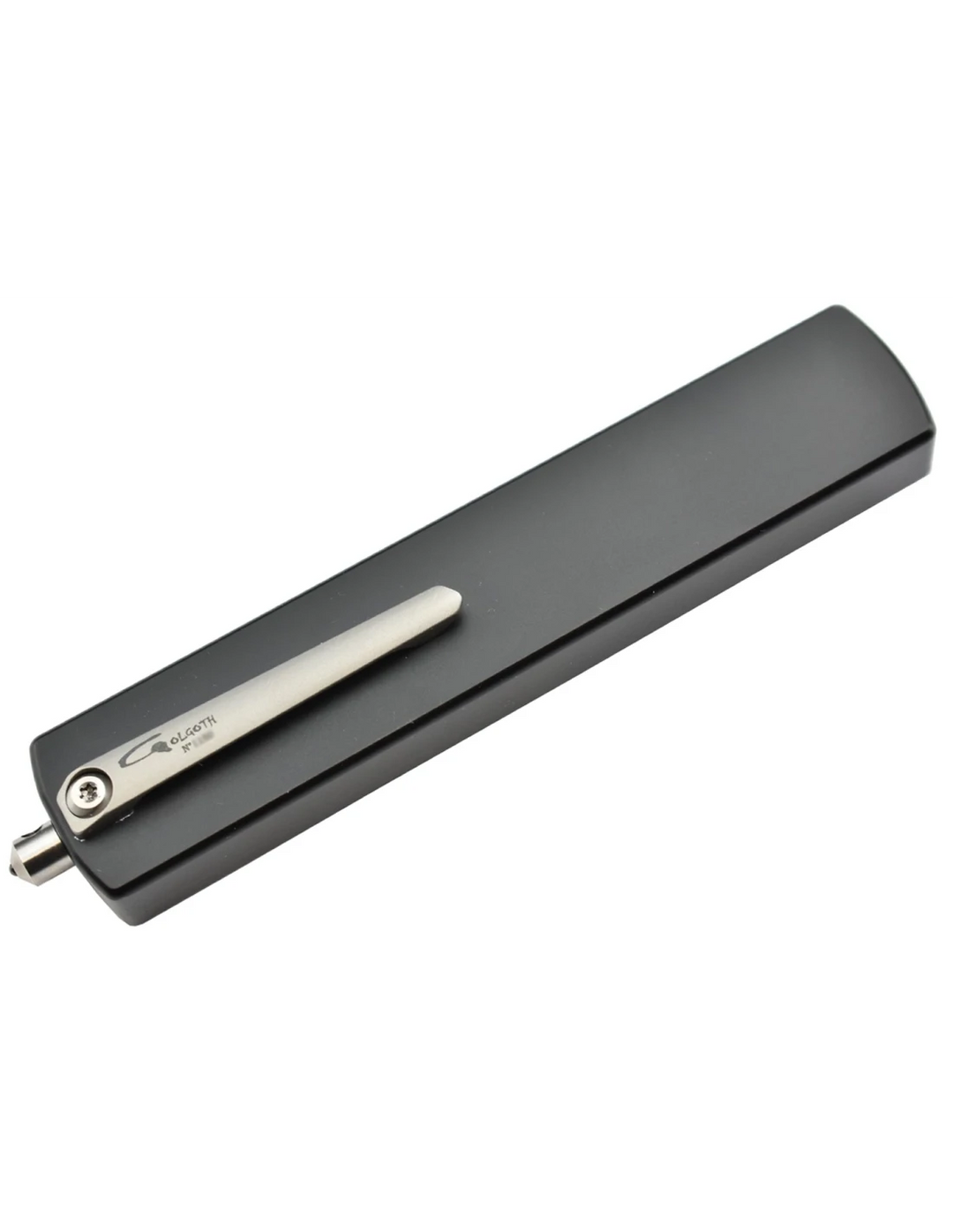 Golgoth G12DT Couteau lame double tranchant acier D2 manche aluminium - Coutellerie Marcin