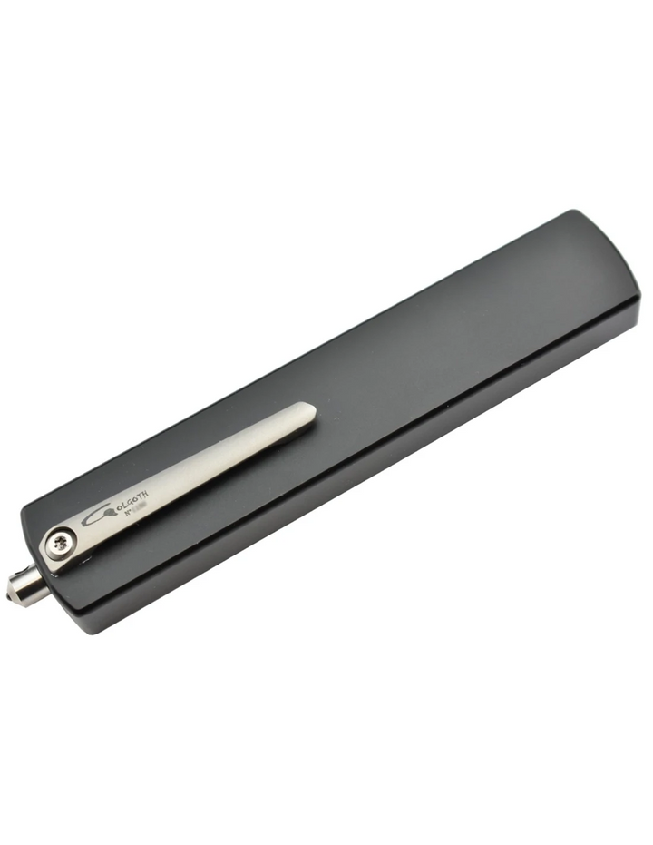 Golgoth G12DT Couteau lame double tranchant acier D2 manche aluminium - Coutellerie Marcin