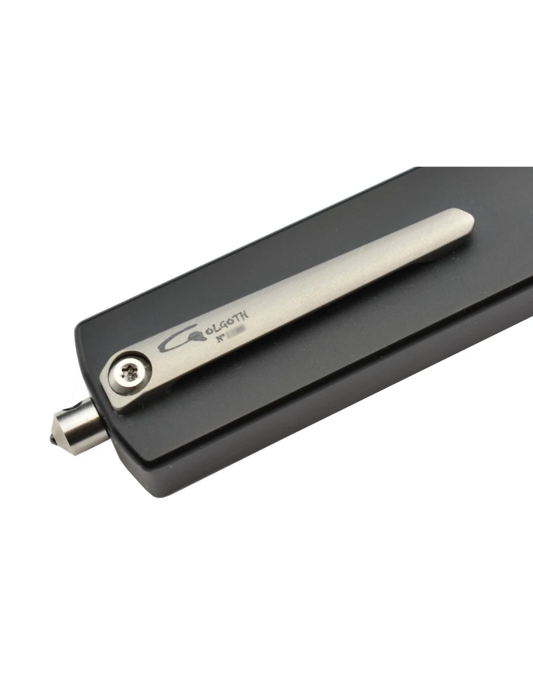 Golgoth G12DT Couteau lame double tranchant acier D2 manche aluminium - Coutellerie Marcin