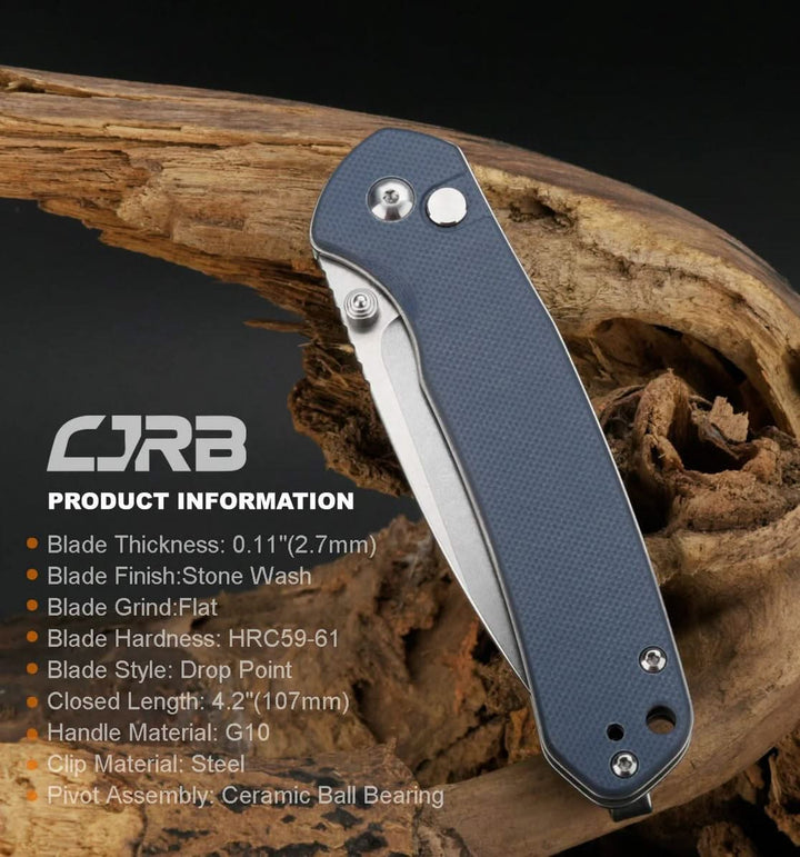 CJRB 1925-GY Pyrite Gris G10 - Coutellerie Marcin