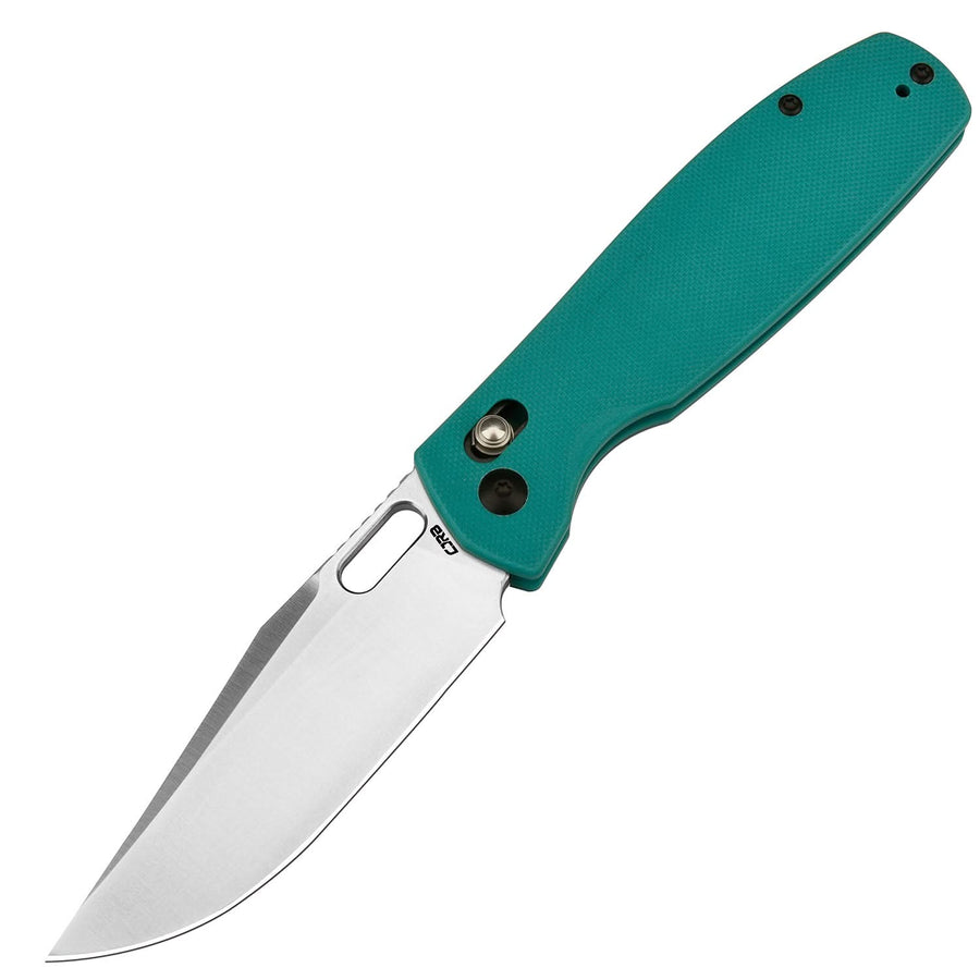 CJRB J1936-AG Prado, AR-RPM9, Couteau vert aqua G-10 - Coutellerie Marcin