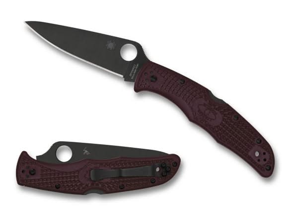 Spyderco C10BGBKP Endura 4 Burgundy, Sprint 24 - Coutellerie Marcin