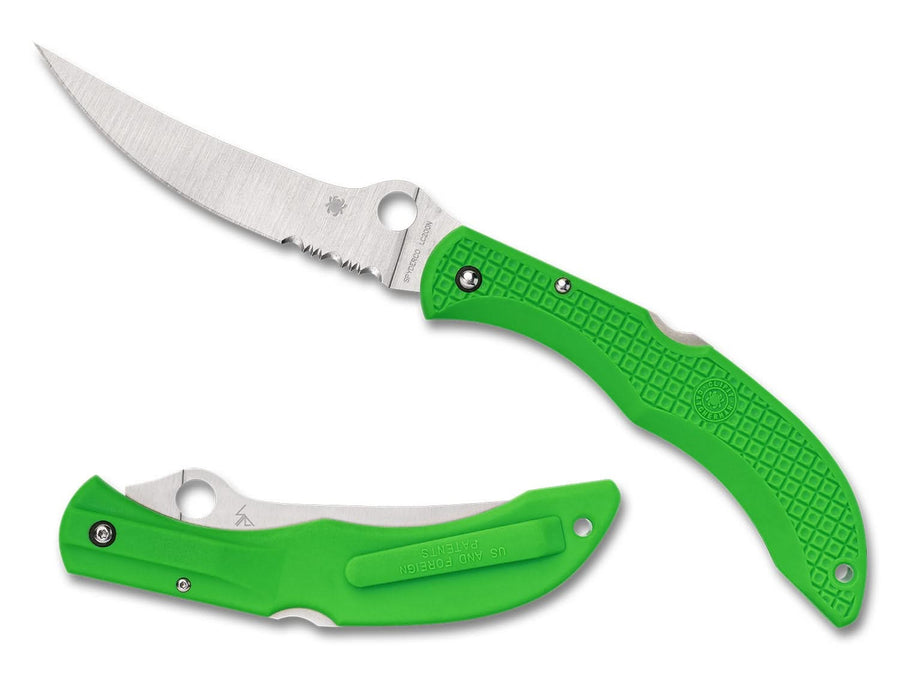 Spyderco C17PSGR Catcherman Salt Green, SPRINT 23 - Coutellerie Marcin