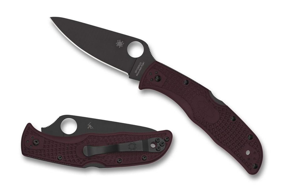 Spyderco C243BGBKP Endela Burgundy, Sprint 24 - Coutellerie Marcin