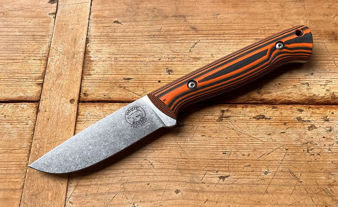 White River Jason Fry Utility Hunter Orange Black - Coutellerie Marcin