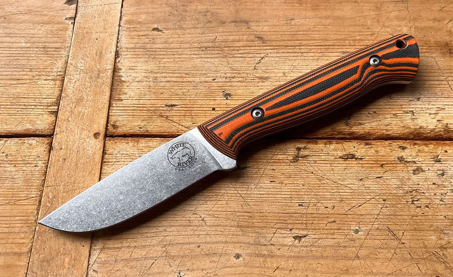 White River Jason Fry Utility Hunter Orange Black - Coutellerie Marcin