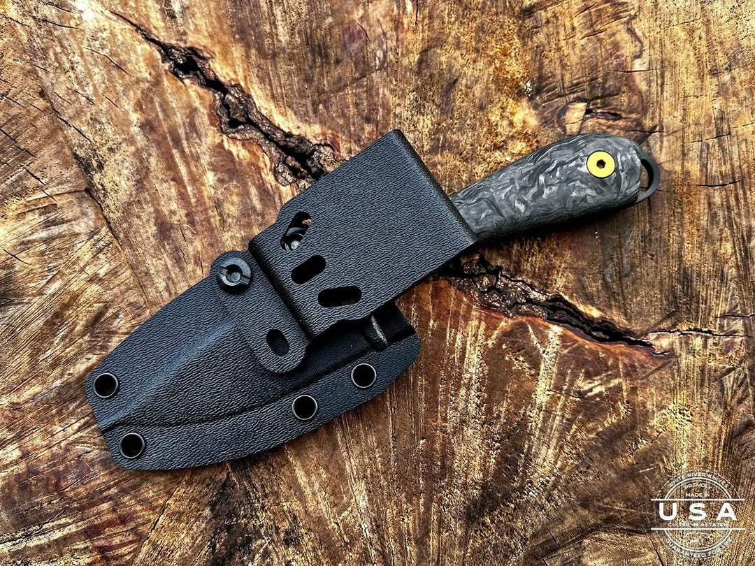 White River M1 Carbon Fiber, Black PVD, Limited 24 - Coutellerie Marcin